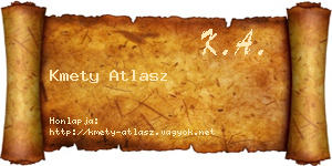 Kmety Atlasz névjegykártya